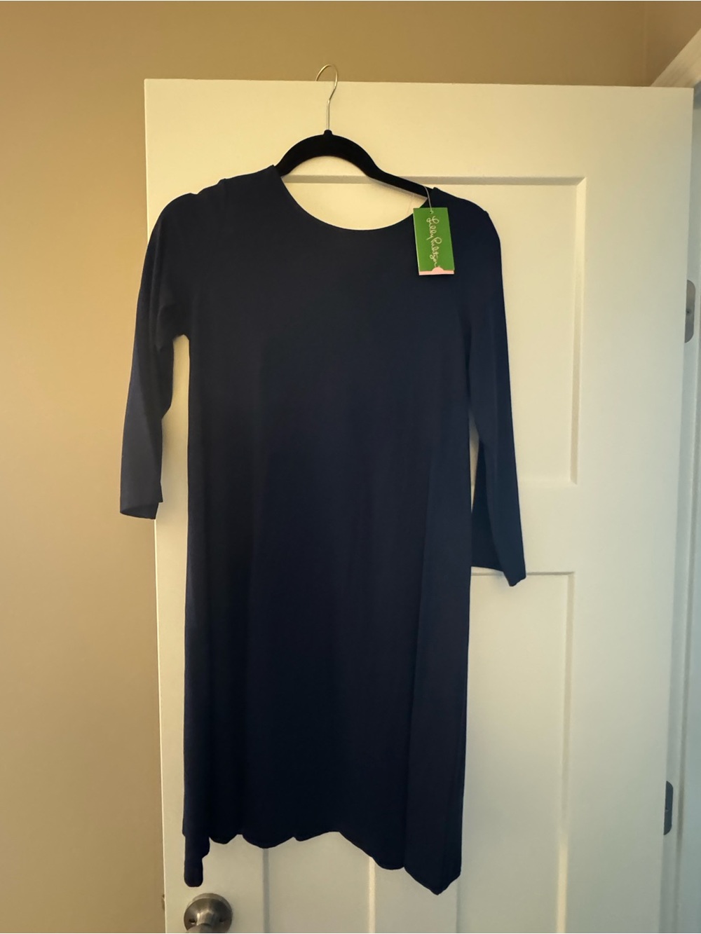 Lilly Pulitzer Navy 3/4 Sleeve Ophelia Shift Dress